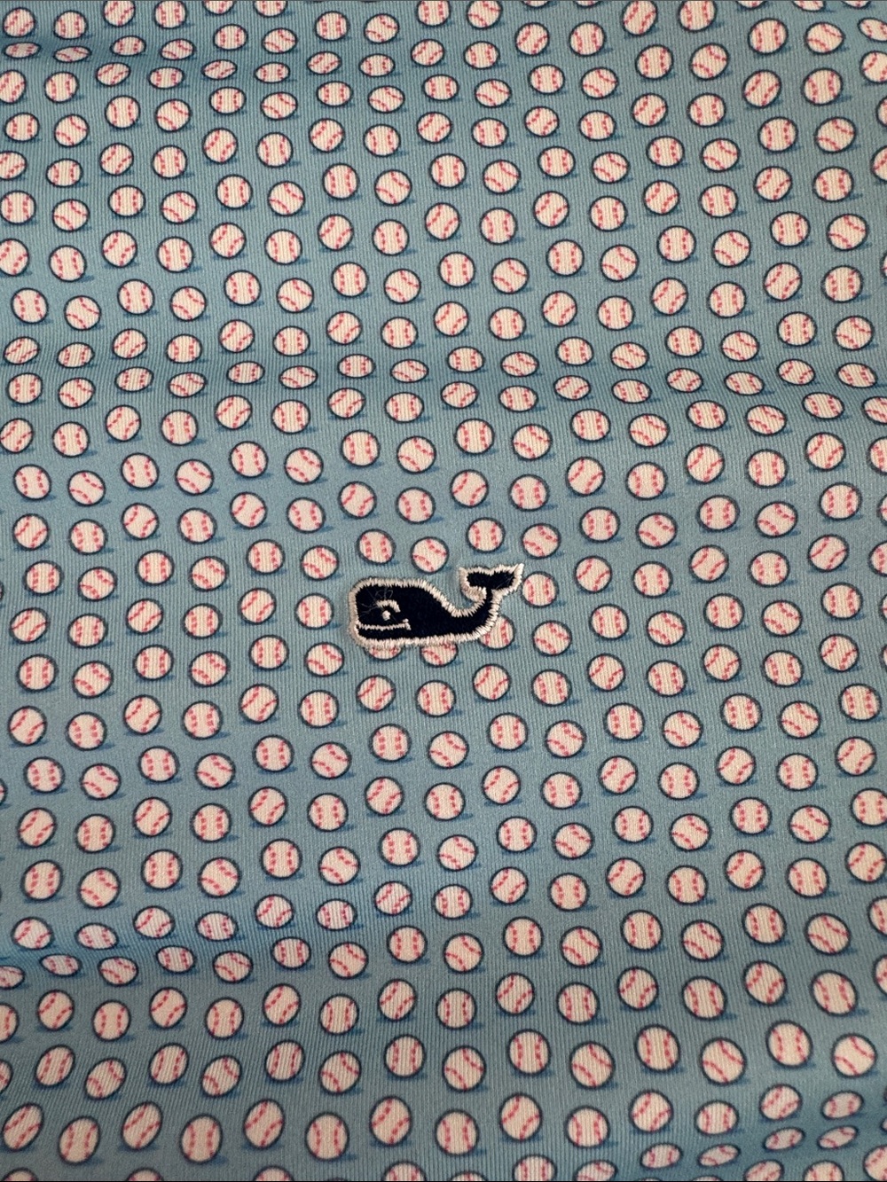 Vineyard Vines Light Blue Button-Down Shirt with White & Pink Dot Print